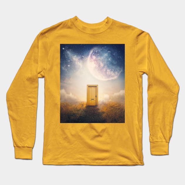 The door to other galaxy Long Sleeve T-Shirt by psychoshadow